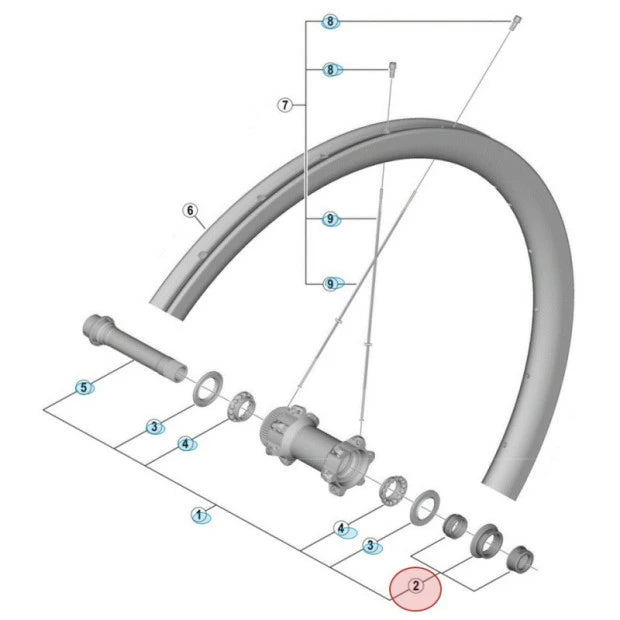 Cône Et Ecrou Droit De Moyeu Shimano Dura-Ace WH-R9170-C40-TU-F12 Probikestock