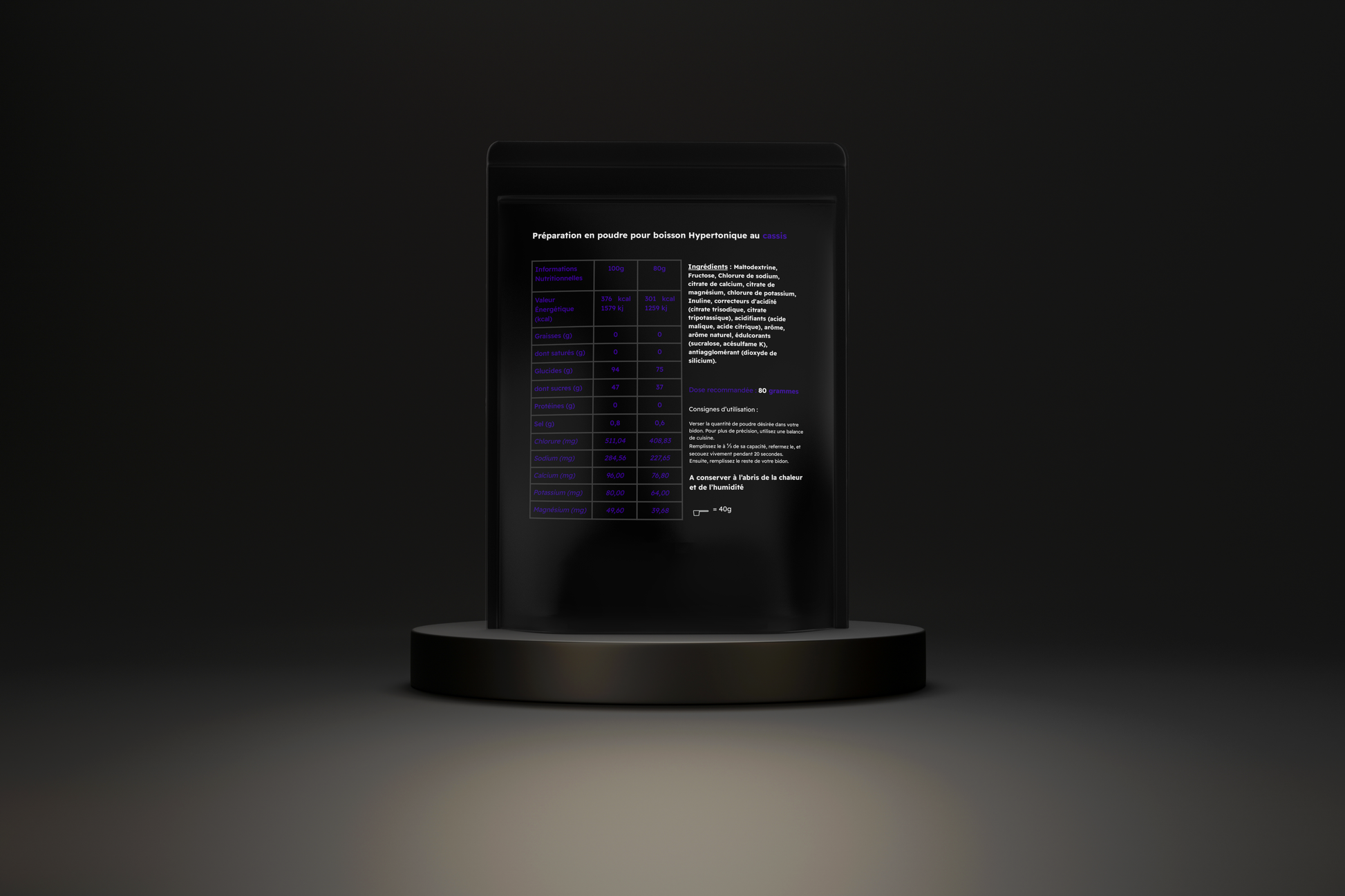 Boisson énergétique - Athletic Fuel - Training Powder Athletic Fuel