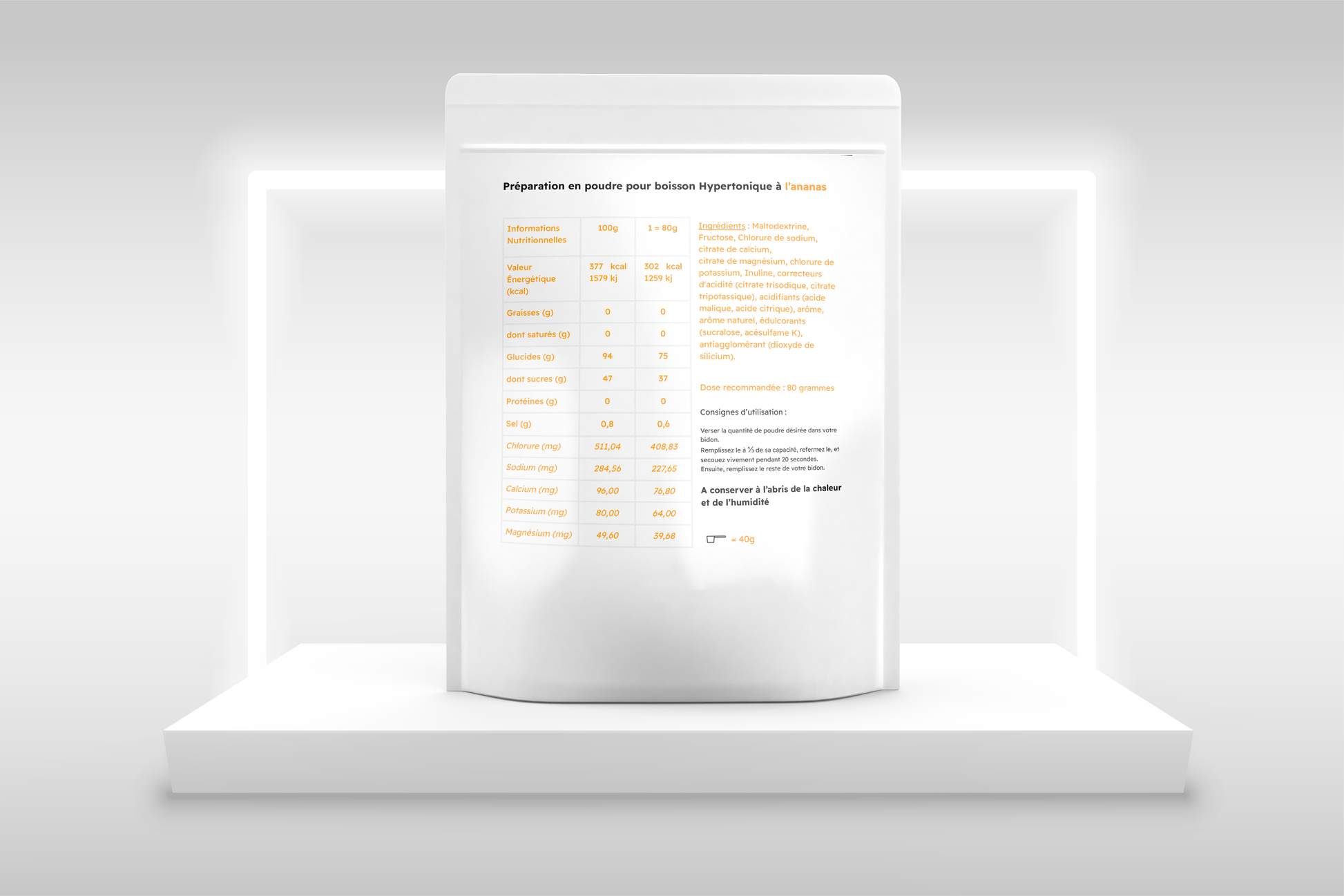 Boisson énergétique - Athletic Fuel - Training Powder Athletic Fuel